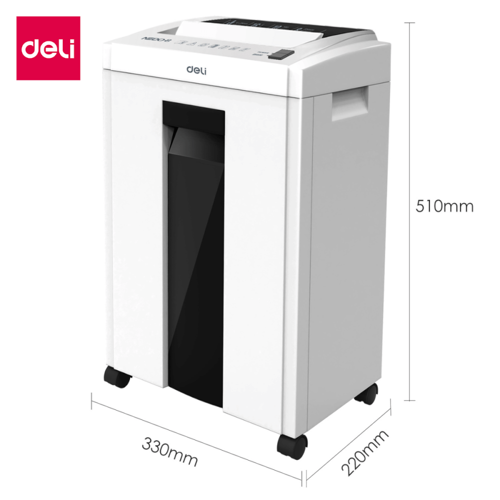 เครื่องทำลายเอกสารอัตโนมัติ 16ลิตร DELI ET051-WH-01 สีขาว